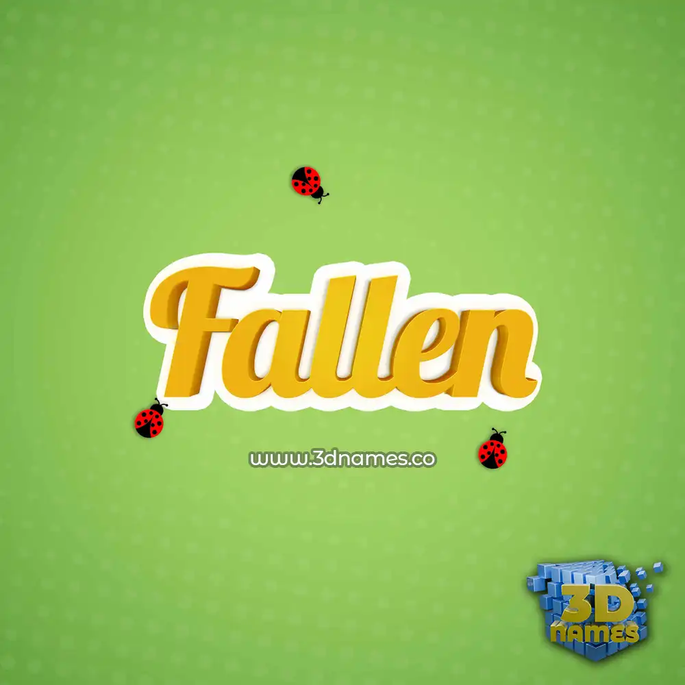 fallen in Ladybugs style - 3D name wallpaper