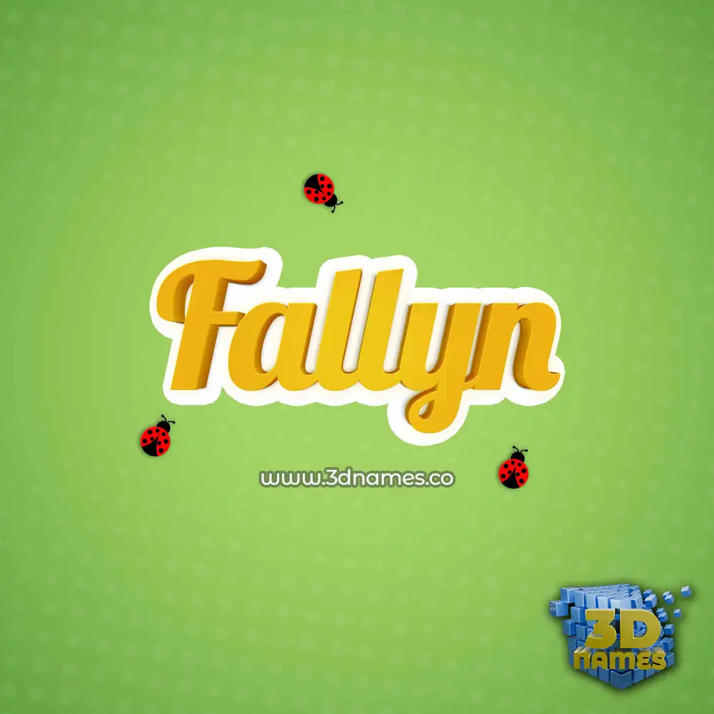 fallyn in Ladybugs style - 3D name wallpaper