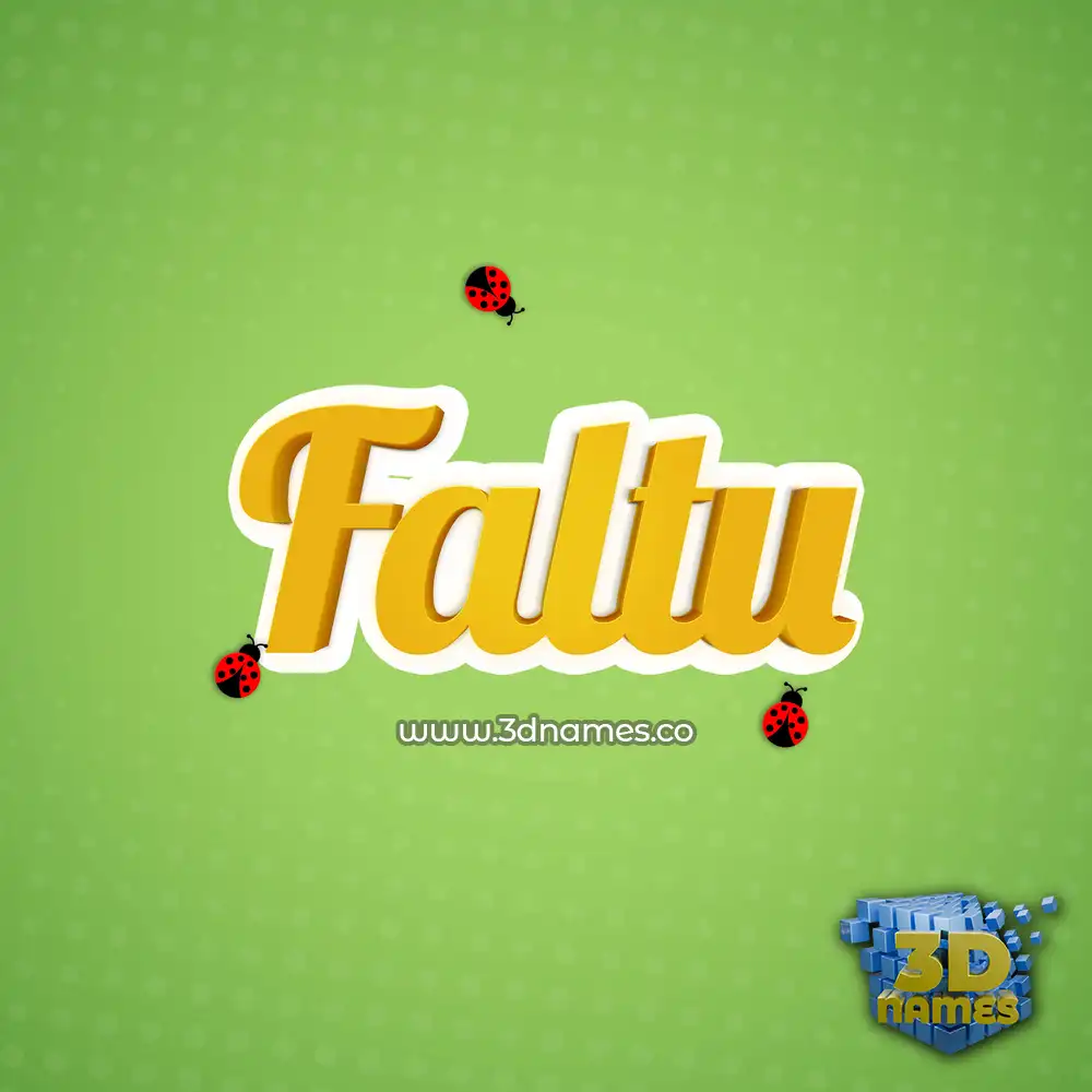 faltu in Ladybugs style - 3D name wallpaper