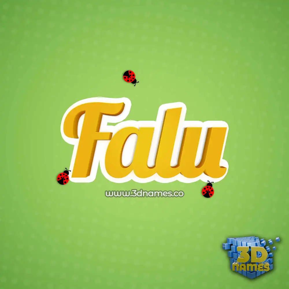 falu in Ladybugs style - 3D name wallpaper
