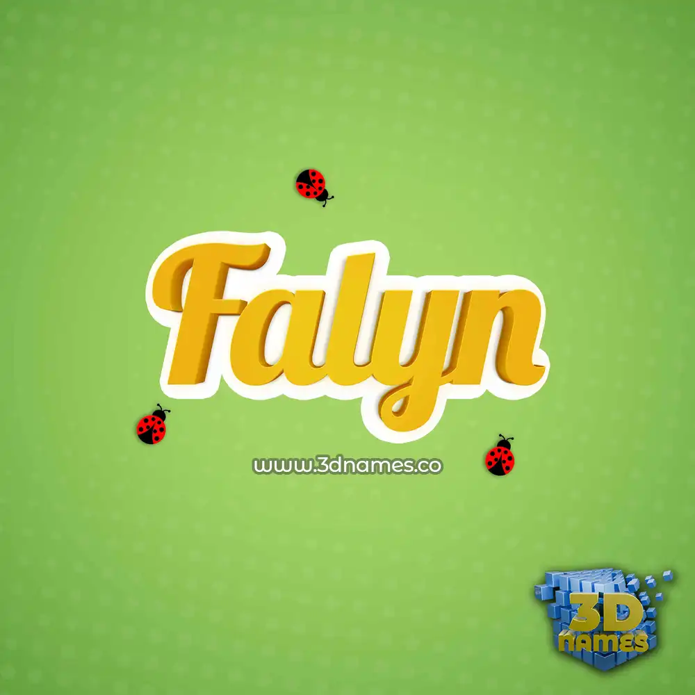 falyn in Ladybugs style - 3D name wallpaper