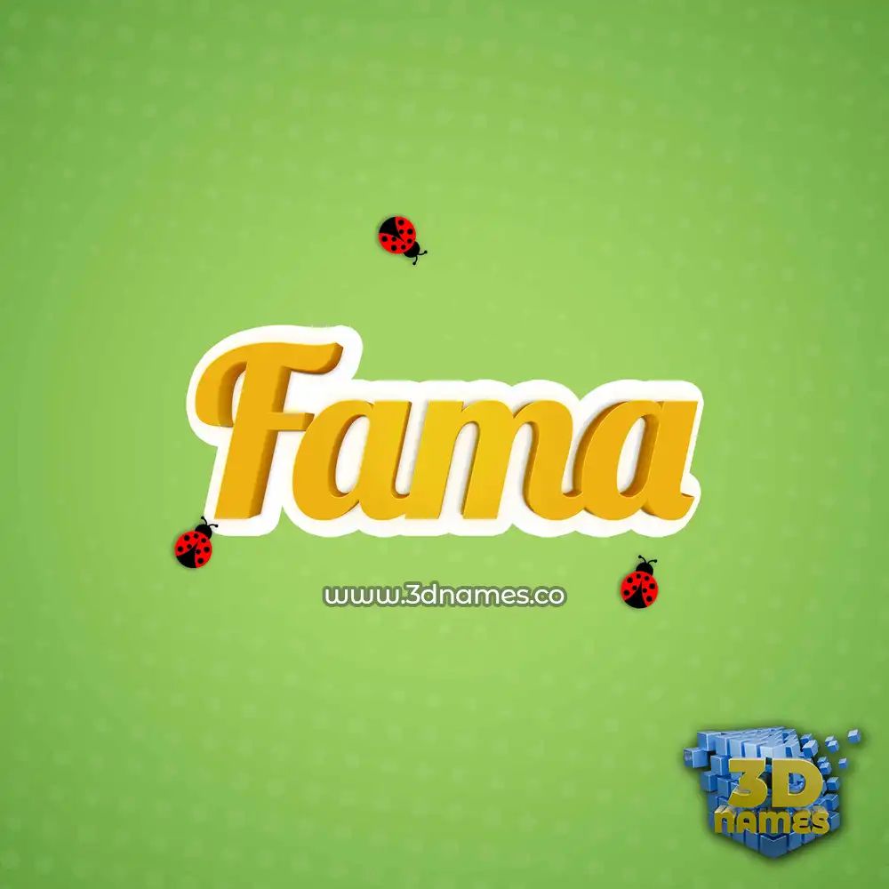 fama in Ladybugs style - 3D name wallpaper