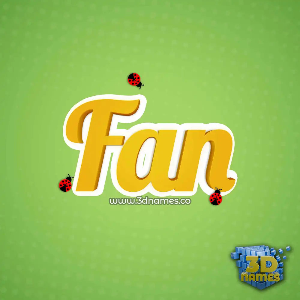 fan in Ladybugs style - 3D name wallpaper