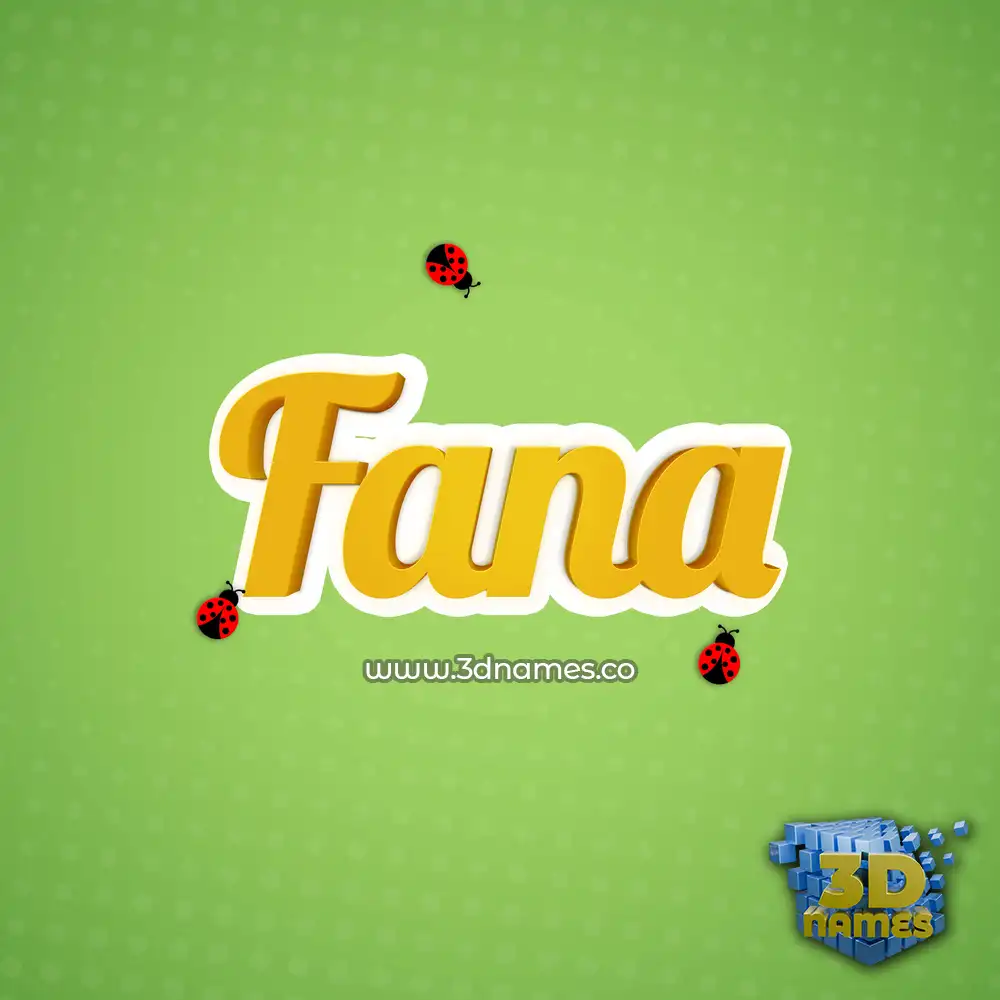fana in Ladybugs style - 3D name wallpaper