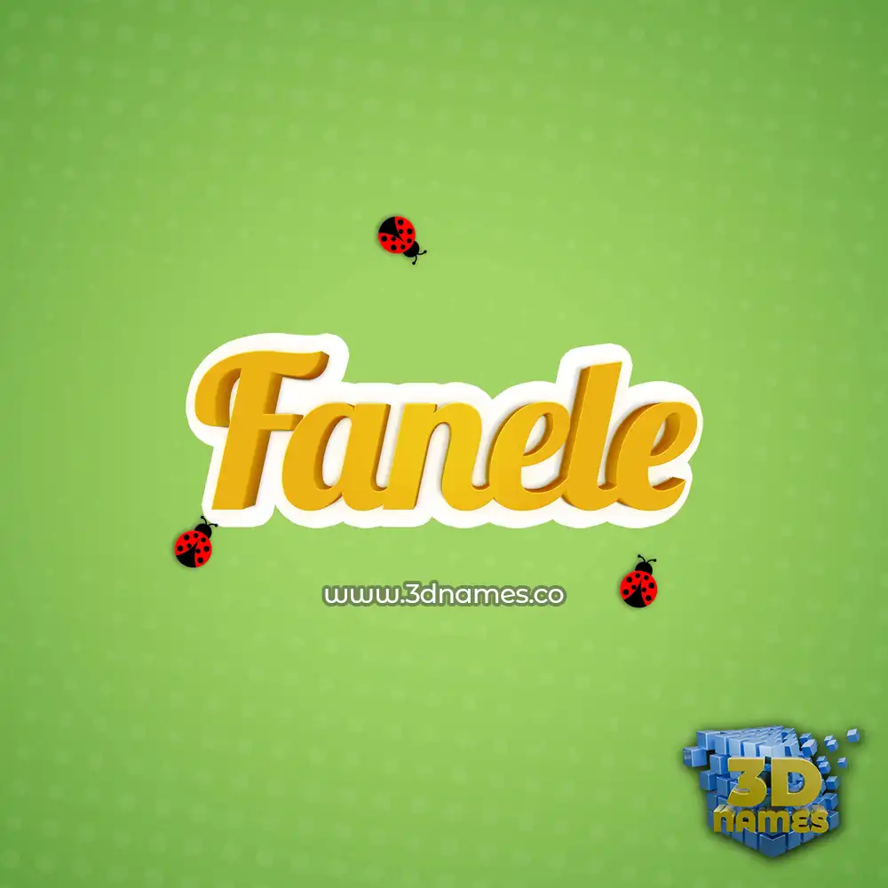 fanele in Ladybugs style - 3D name wallpaper