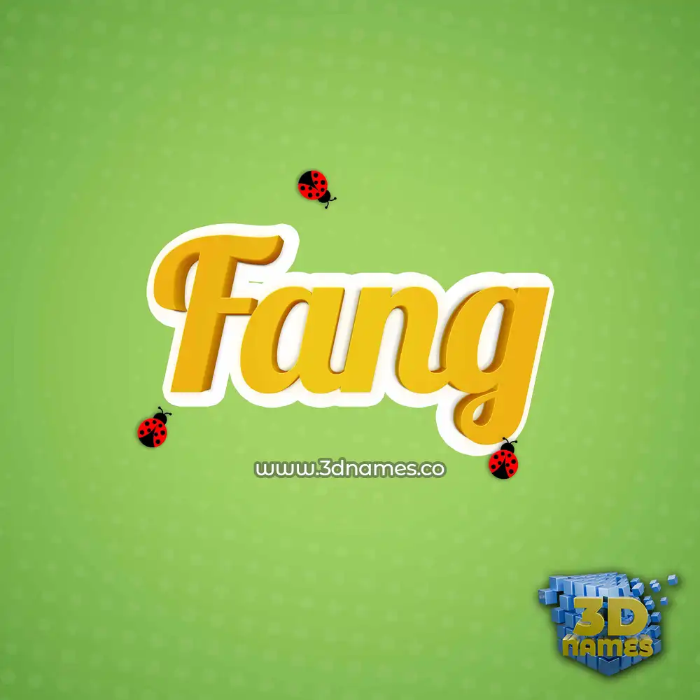 fang in Ladybugs style - 3D name wallpaper