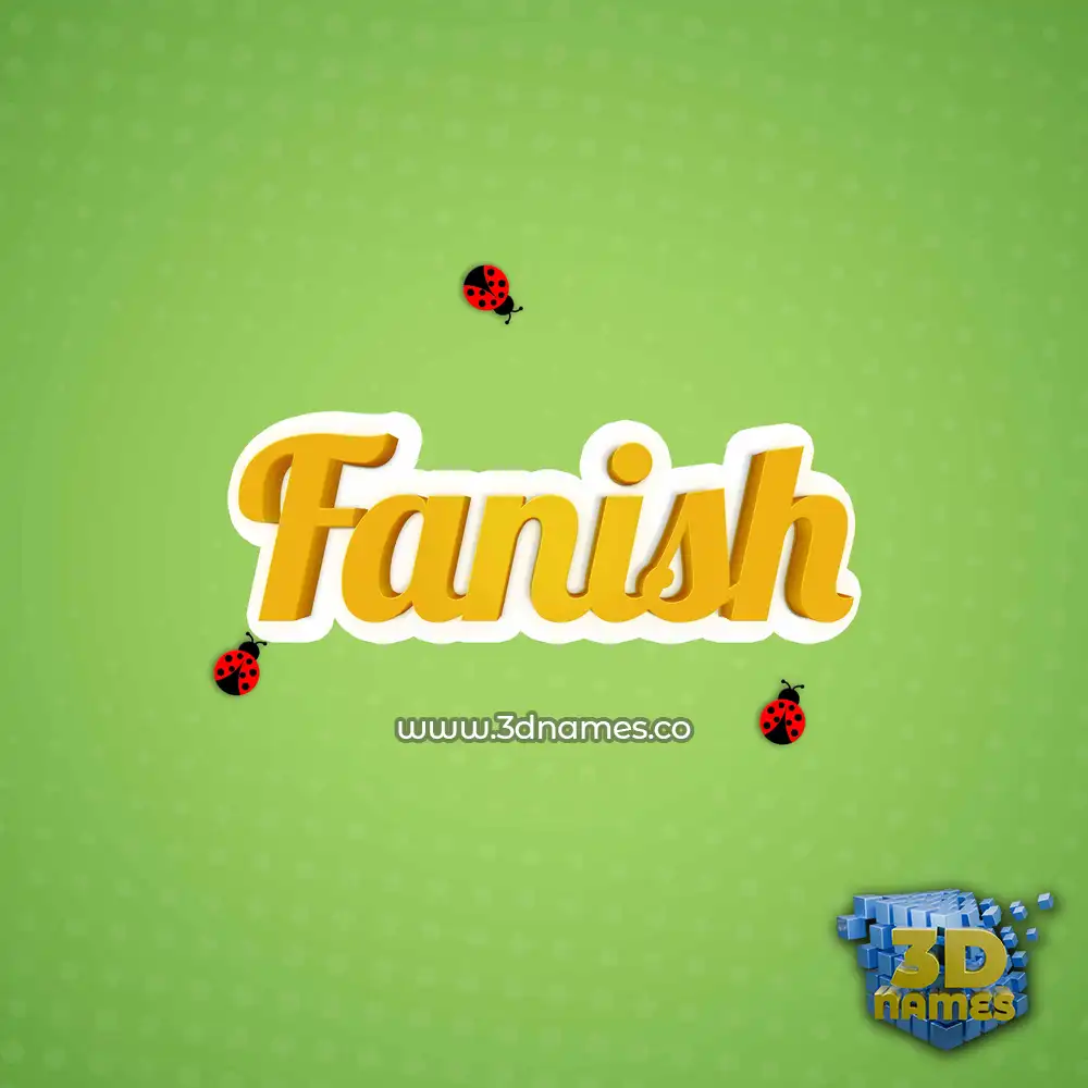 fanish in Ladybugs style - 3D name wallpaper
