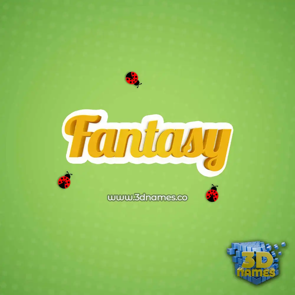 fantasy in Ladybugs style - 3D name wallpaper