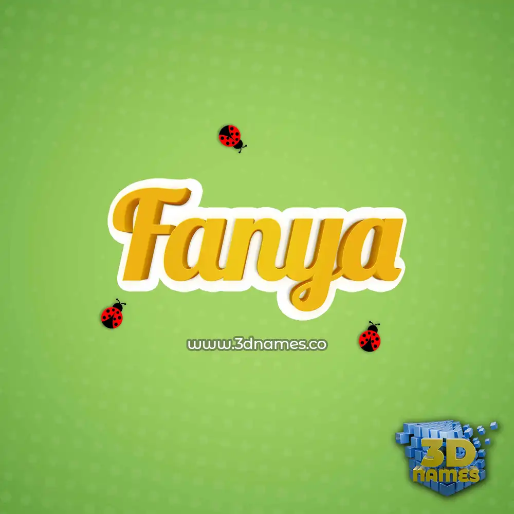 fanya in Ladybugs style - 3D name wallpaper