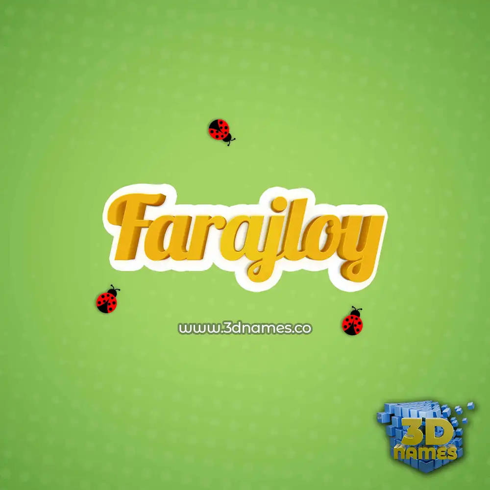 farajloy in Ladybugs style - 3D name wallpaper