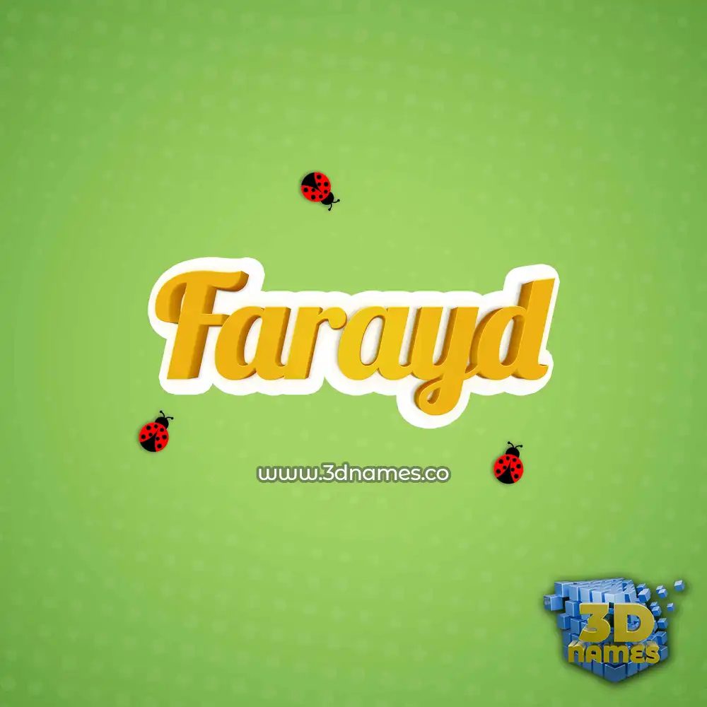 farayd in Ladybugs style - 3D name wallpaper