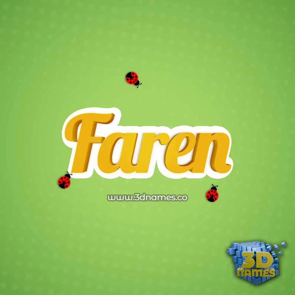 faren in Ladybugs style - 3D name wallpaper