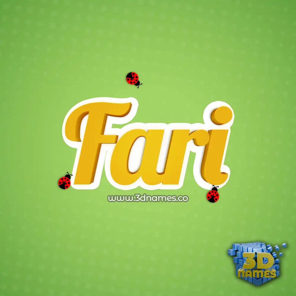 fari in Ladybugs style - 3D name wallpaper