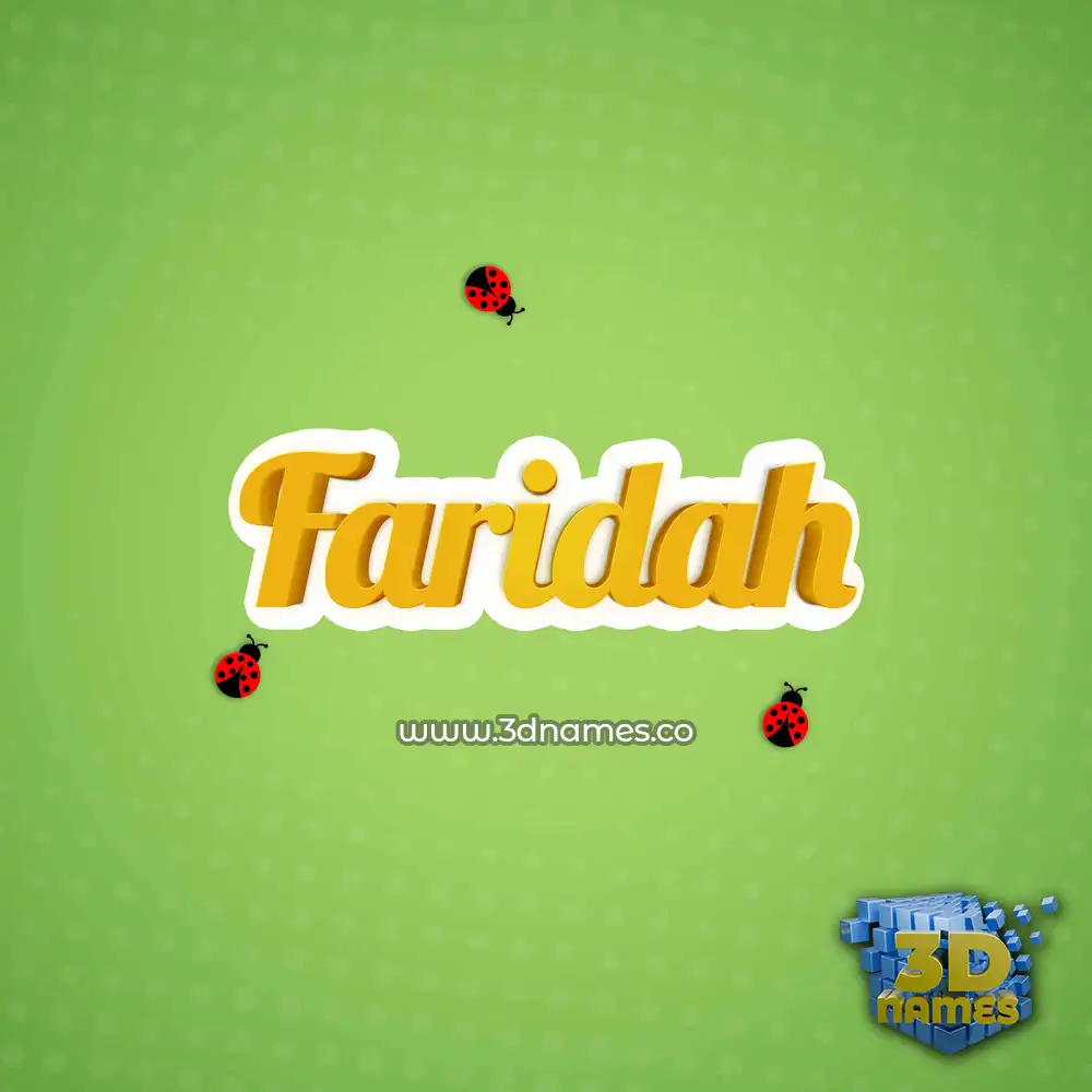 faridah in Ladybugs style - 3D name wallpaper