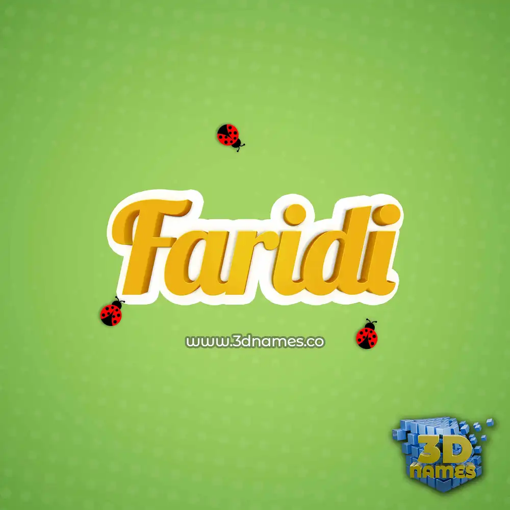 faridi in Ladybugs style - 3D name wallpaper