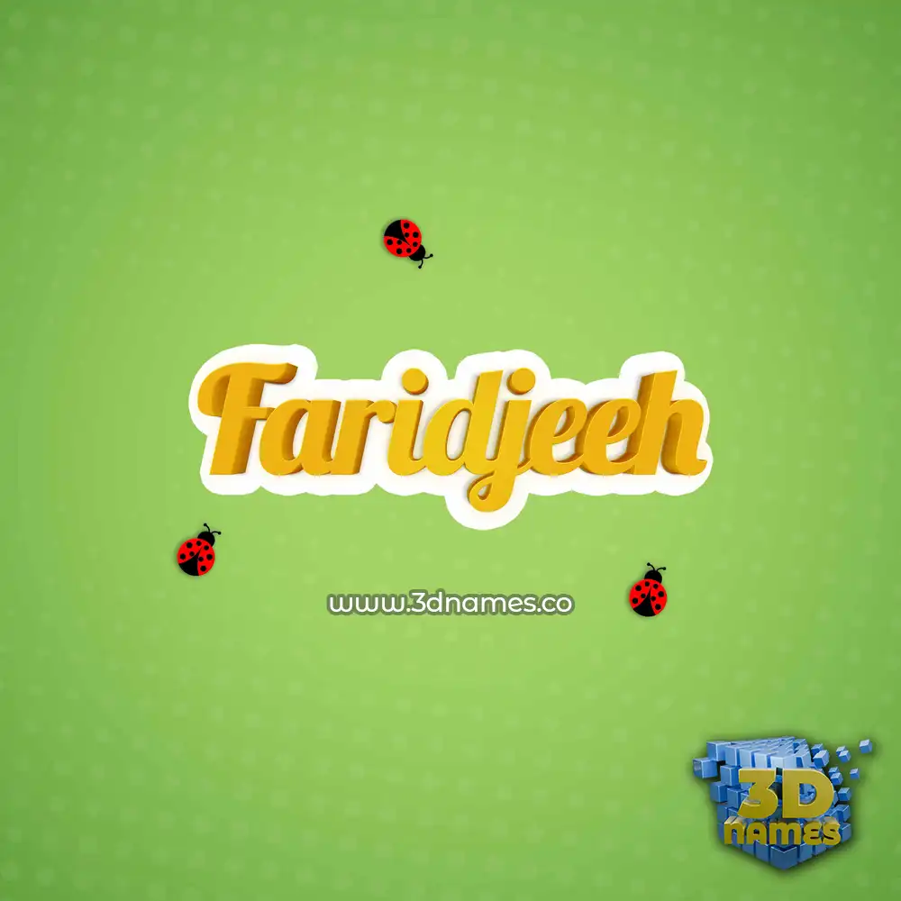 faridjeeh in Ladybugs style - 3D name wallpaper