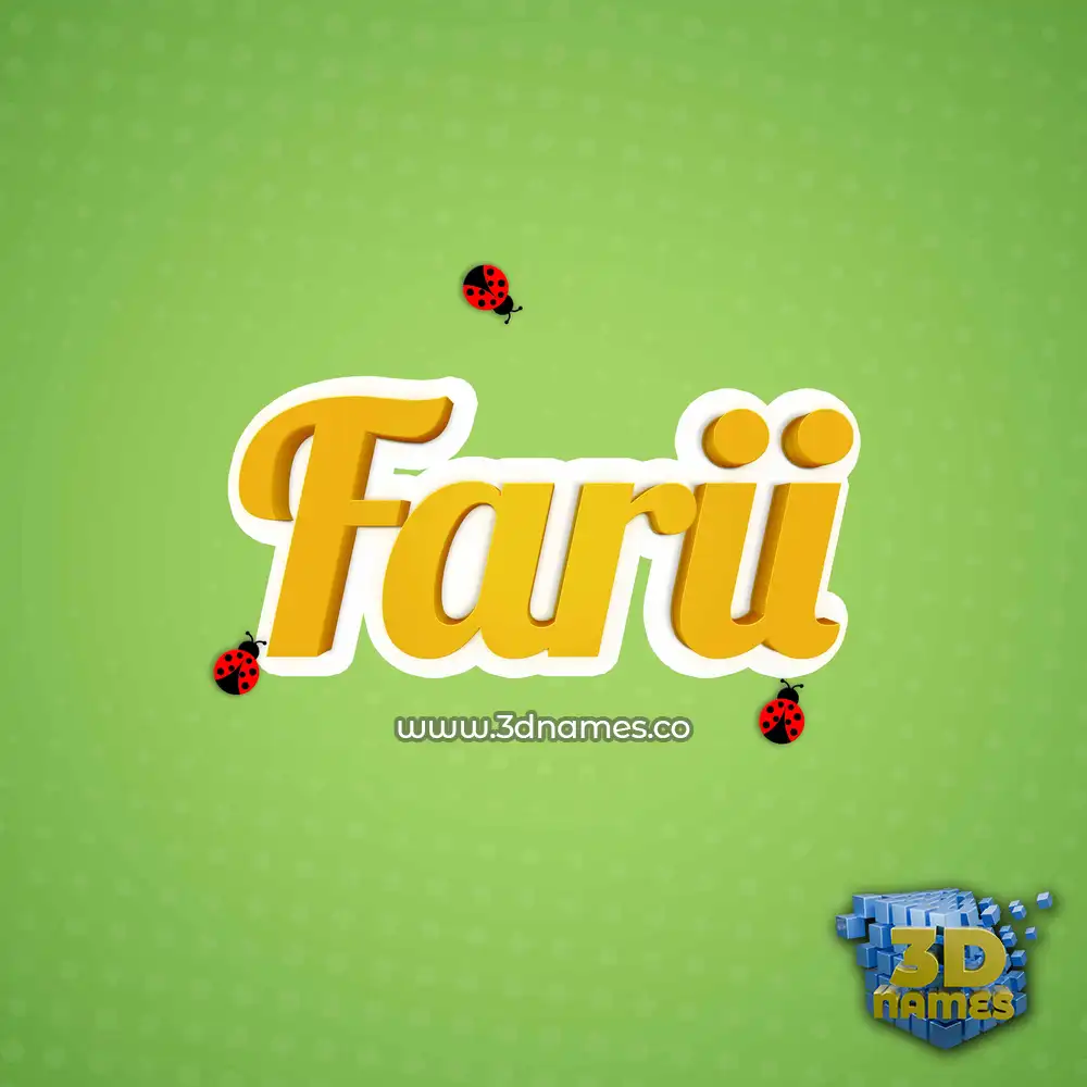 farii in Ladybugs style - 3D name wallpaper