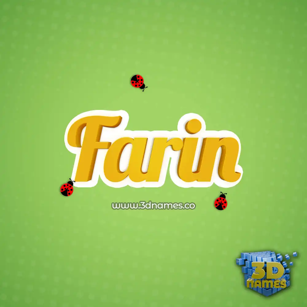 farin in Ladybugs style - 3D name wallpaper