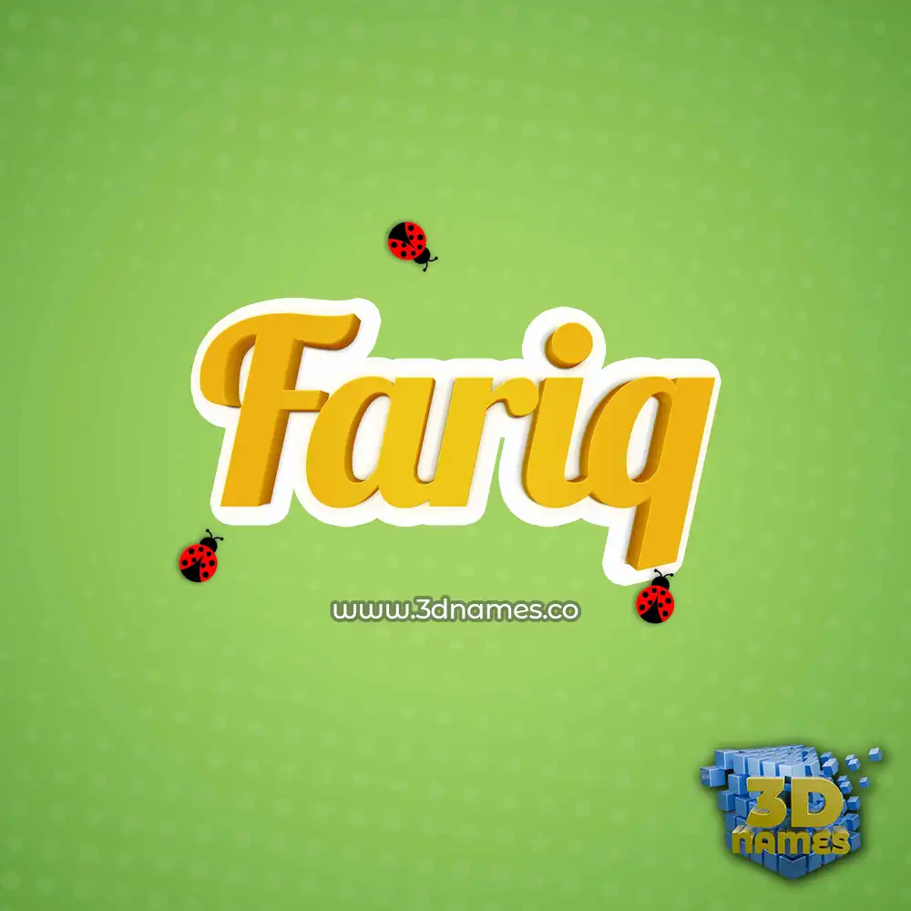 fariq in Ladybugs style - 3D name wallpaper
