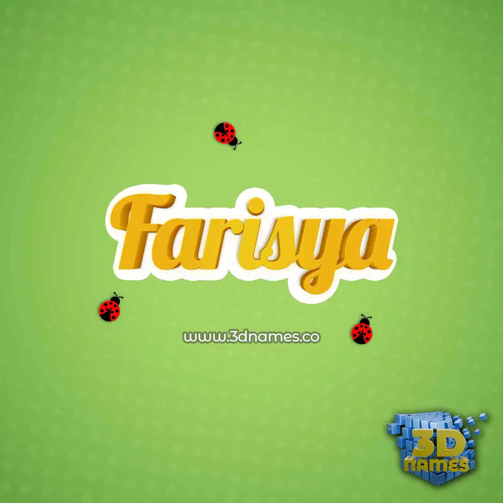farisya in Ladybugs style - 3D name wallpaper