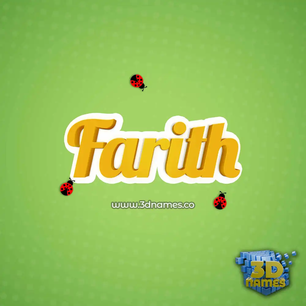 farith in Ladybugs style - 3D name wallpaper