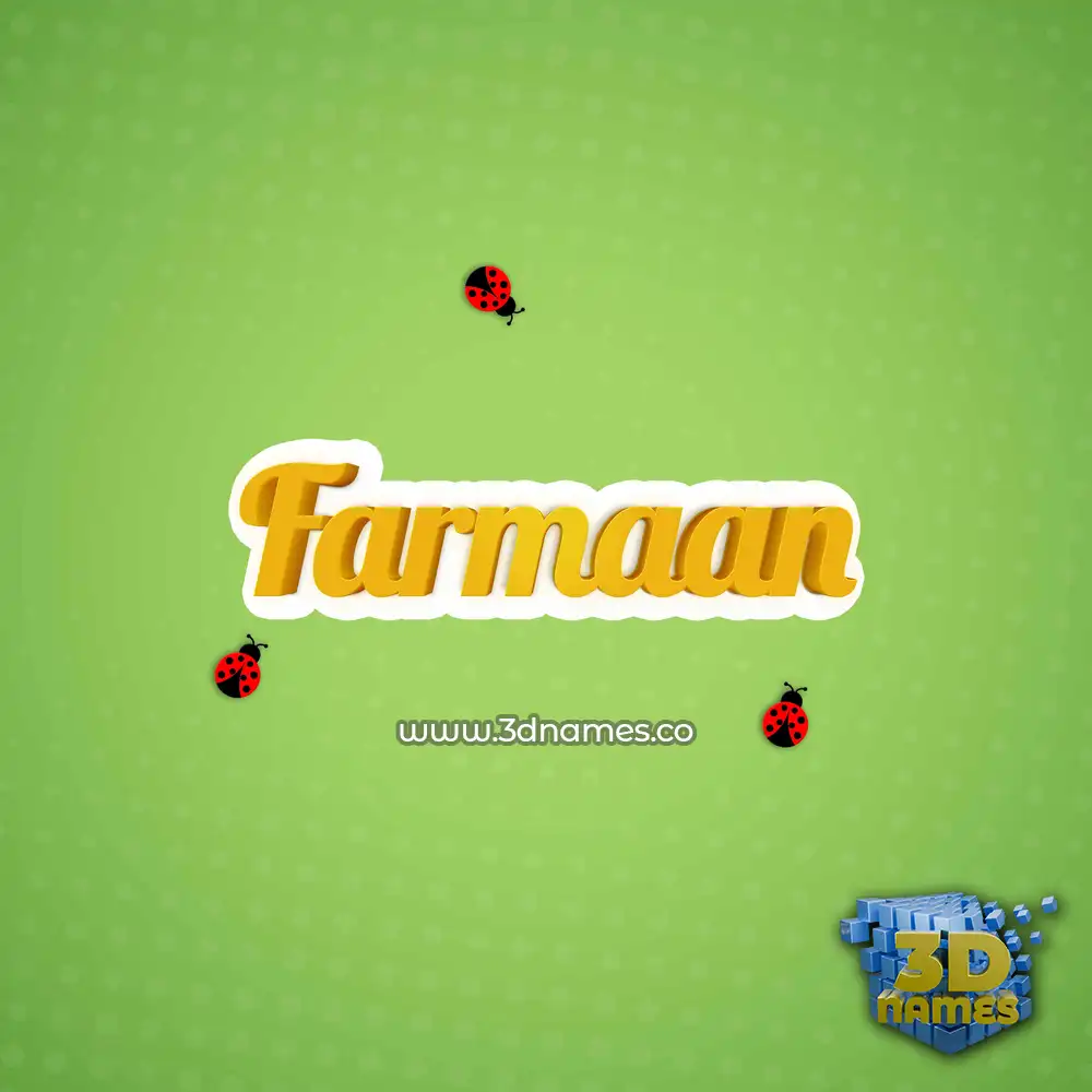 farmaan in Ladybugs style - 3D name wallpaper