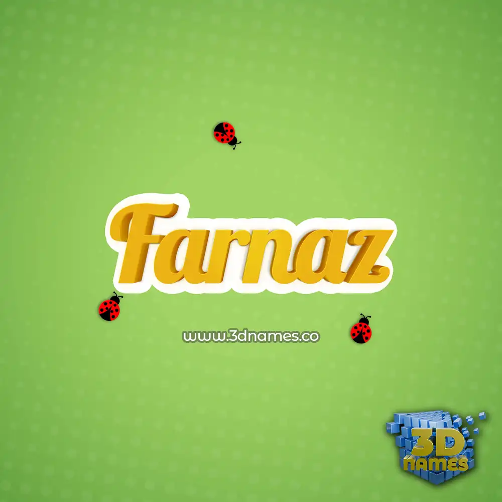farnaz in Ladybugs style - 3D name wallpaper