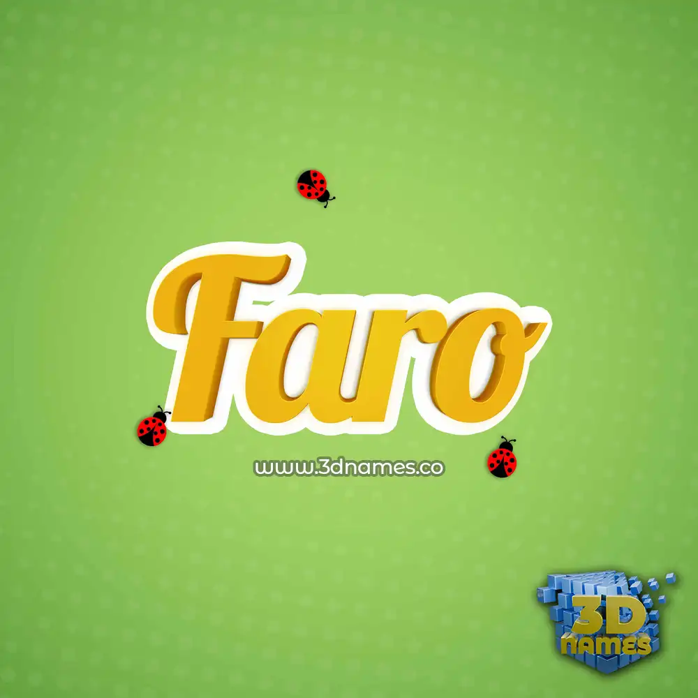 faro in Ladybugs style - 3D name wallpaper