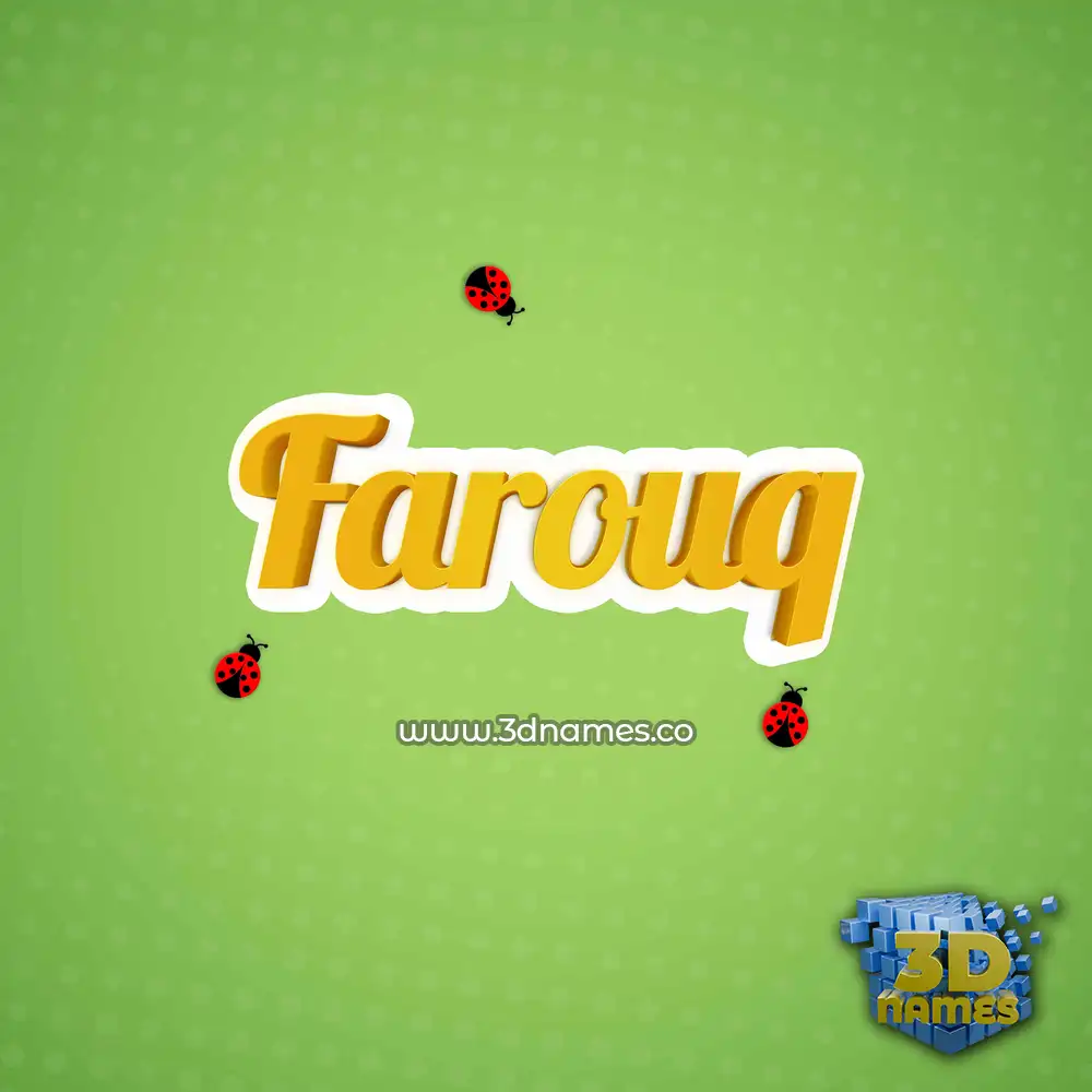 farouq in Ladybugs style - 3D name wallpaper