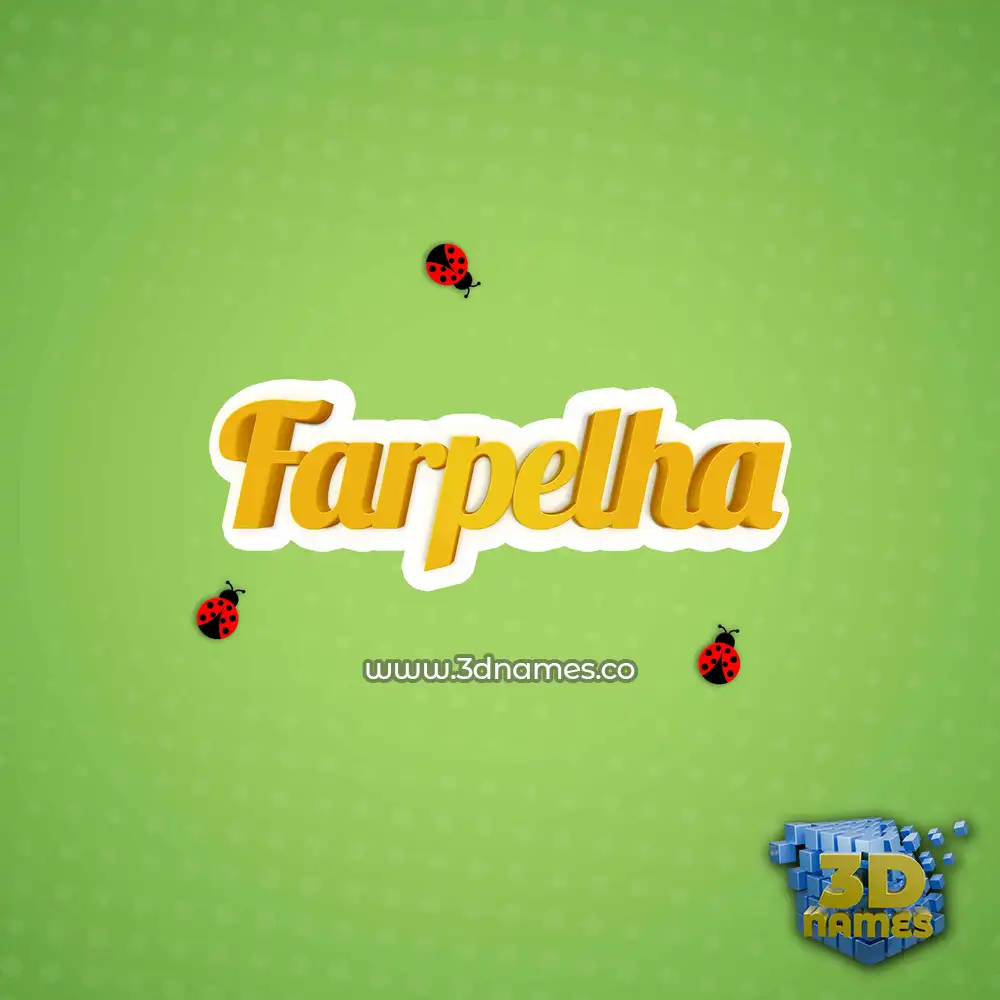 farpelha in Ladybugs style - 3D name wallpaper