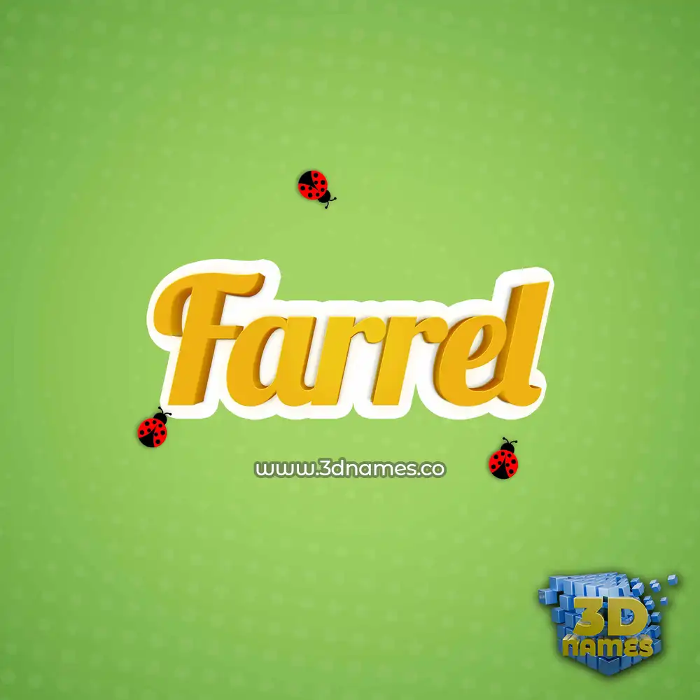 farrel in Ladybugs style - 3D name wallpaper