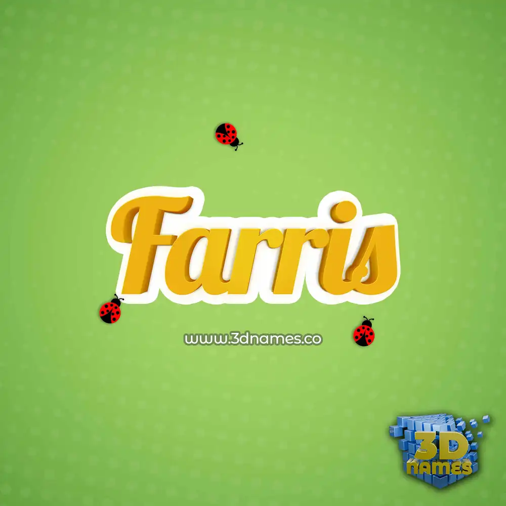 farris in Ladybugs style - 3D name wallpaper