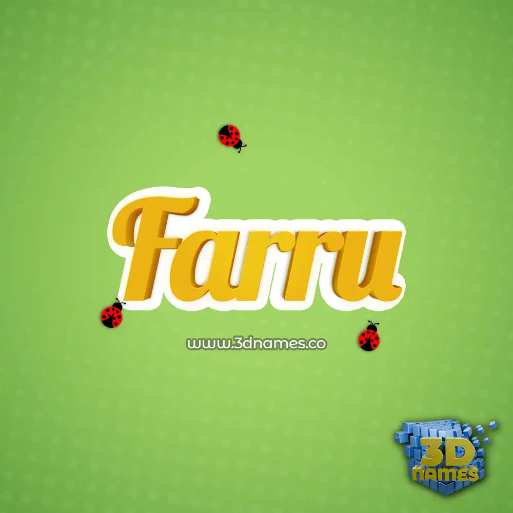 farru in Ladybugs style - 3D name wallpaper