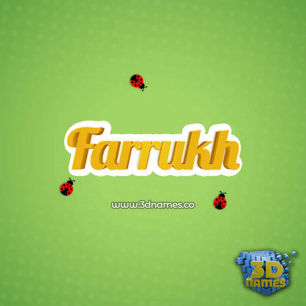 farrukh in Ladybugs style - 3D name wallpaper