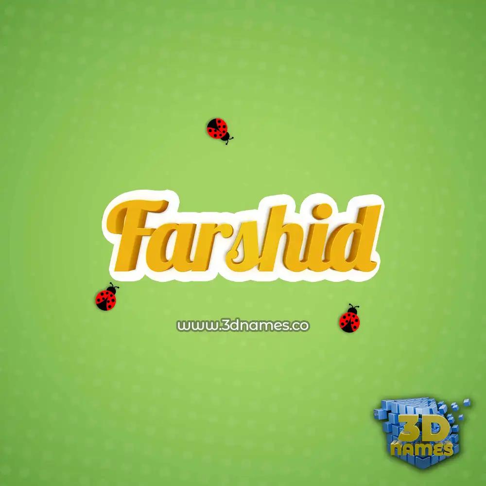 farshid in Ladybugs style - 3D name wallpaper