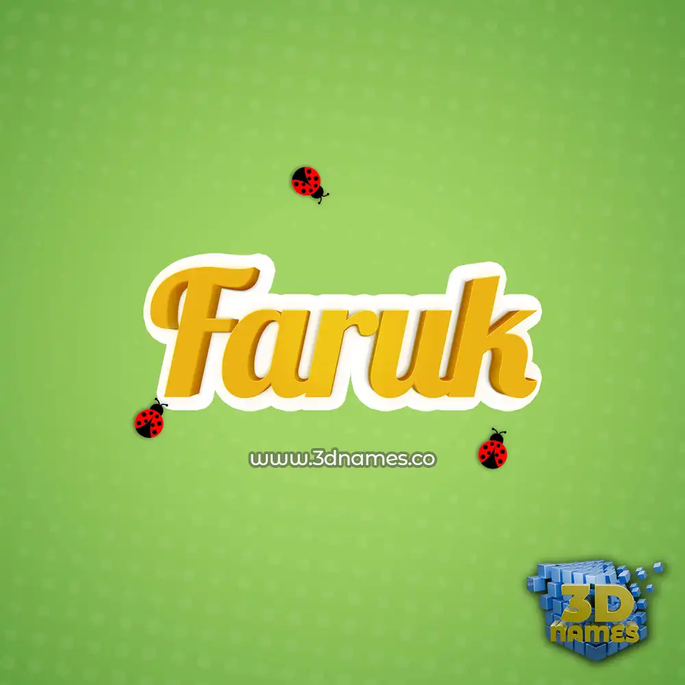 faruk in Ladybugs style - 3D name wallpaper