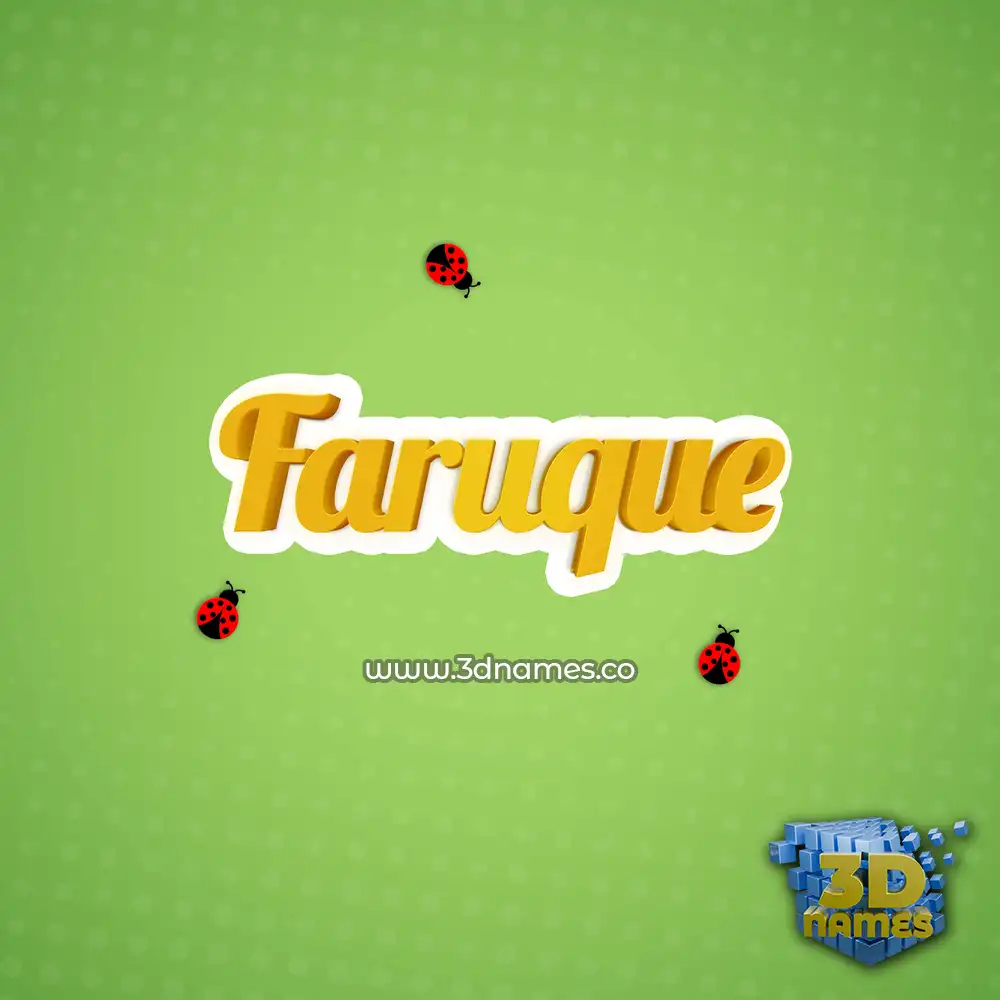 faruque in Ladybugs style - 3D name wallpaper