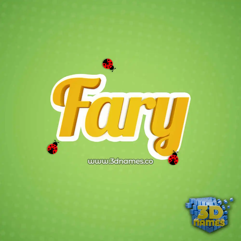 fary in Ladybugs style - 3D name wallpaper