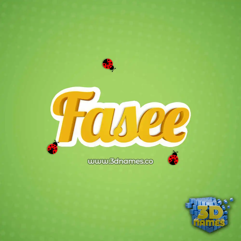 fasee in Ladybugs style - 3D name wallpaper