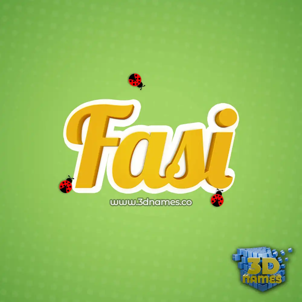 fasi in Ladybugs style - 3D name wallpaper