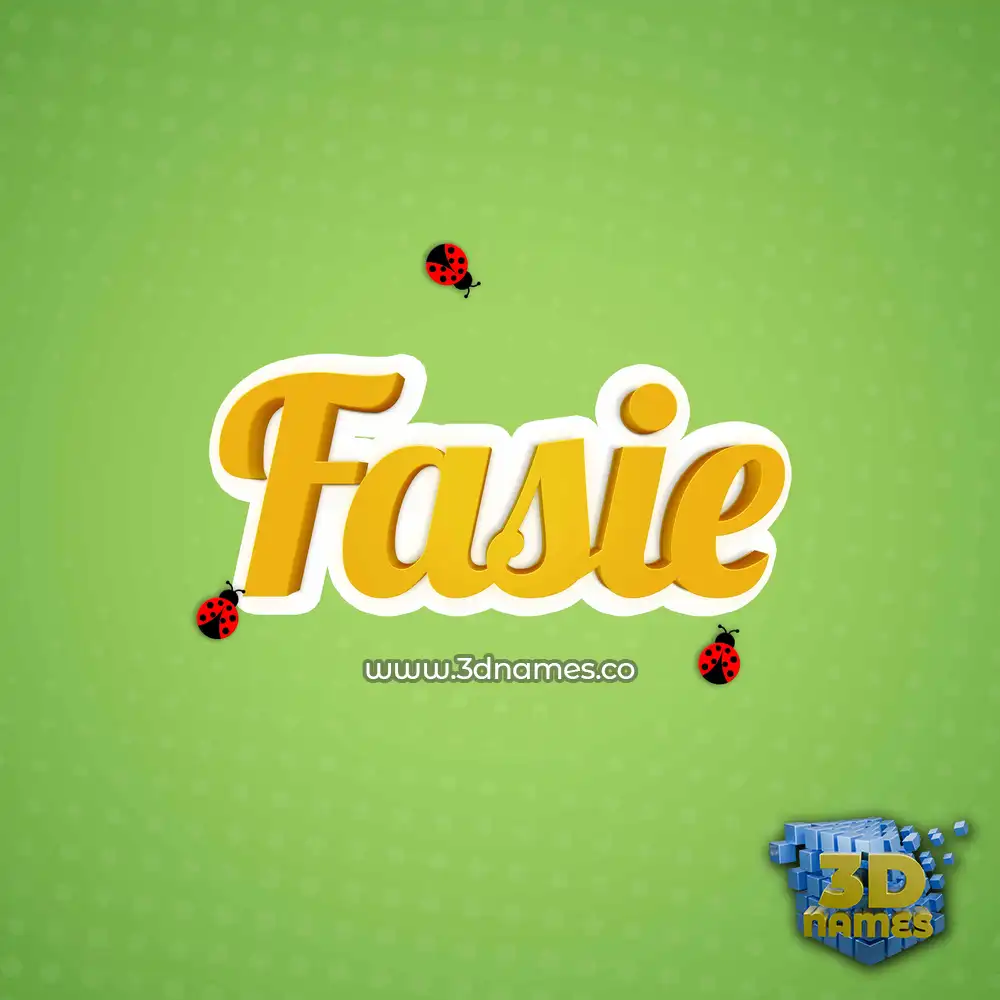 fasie in Ladybugs style - 3D name wallpaper