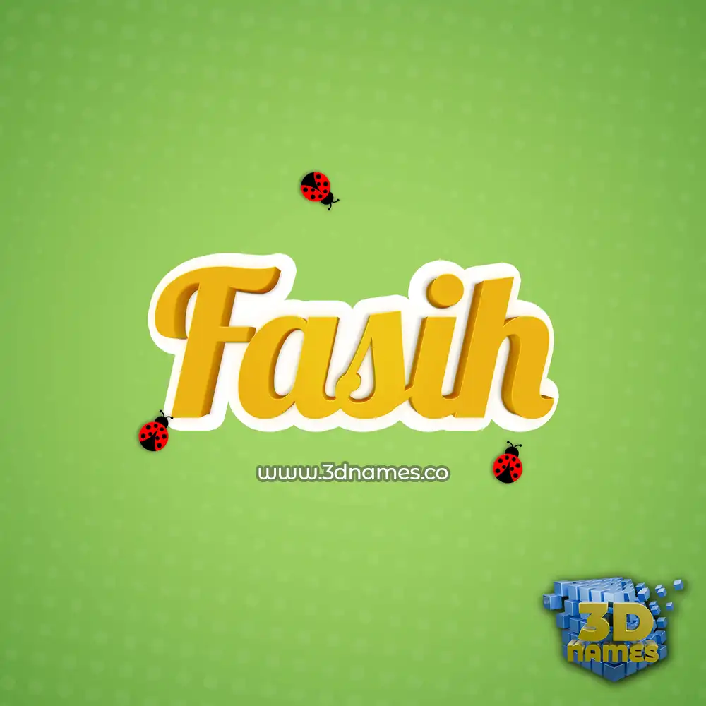 fasih in Ladybugs style - 3D name wallpaper