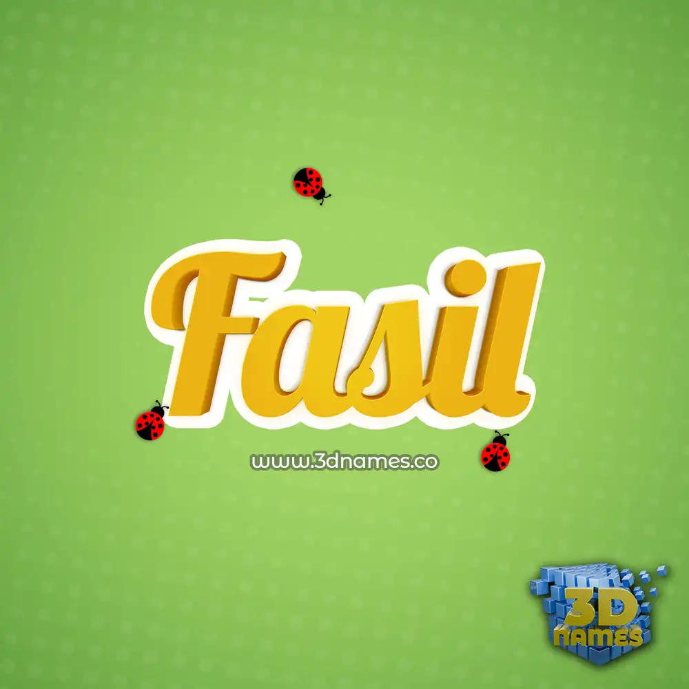 fasil in Ladybugs style - 3D name wallpaper