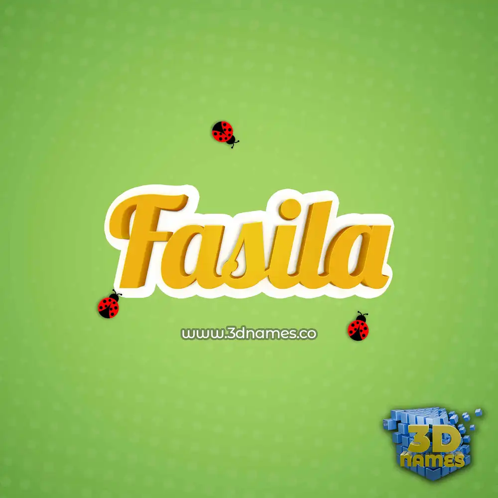 fasila in Ladybugs style - 3D name wallpaper