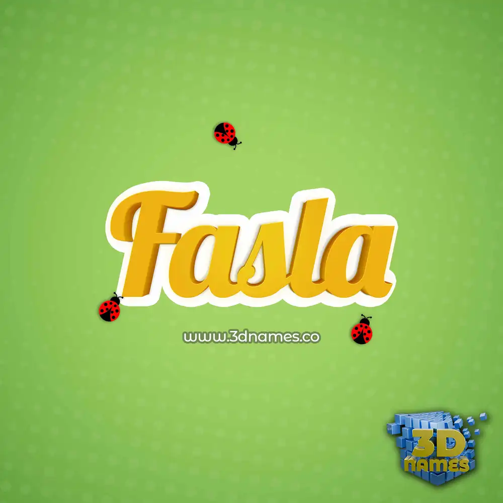 fasla in Ladybugs style - 3D name wallpaper