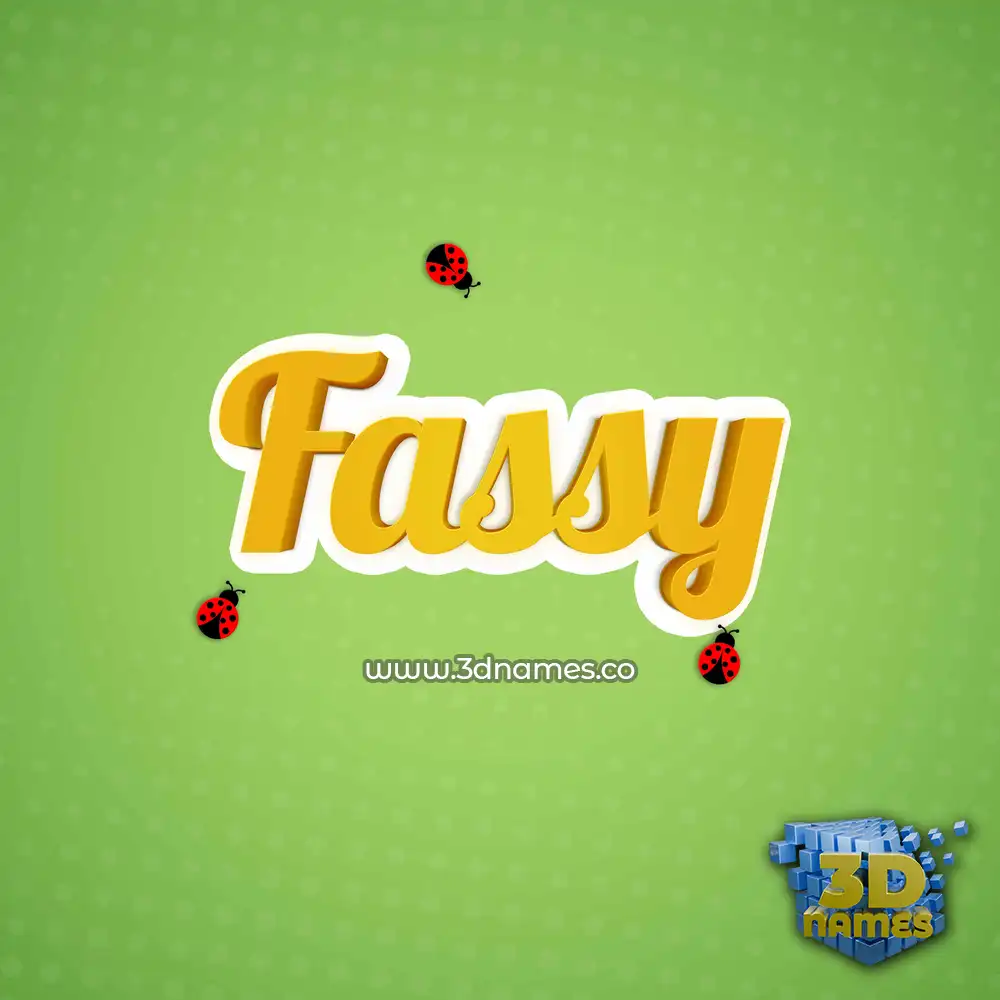 fassy in Ladybugs style - 3D name wallpaper