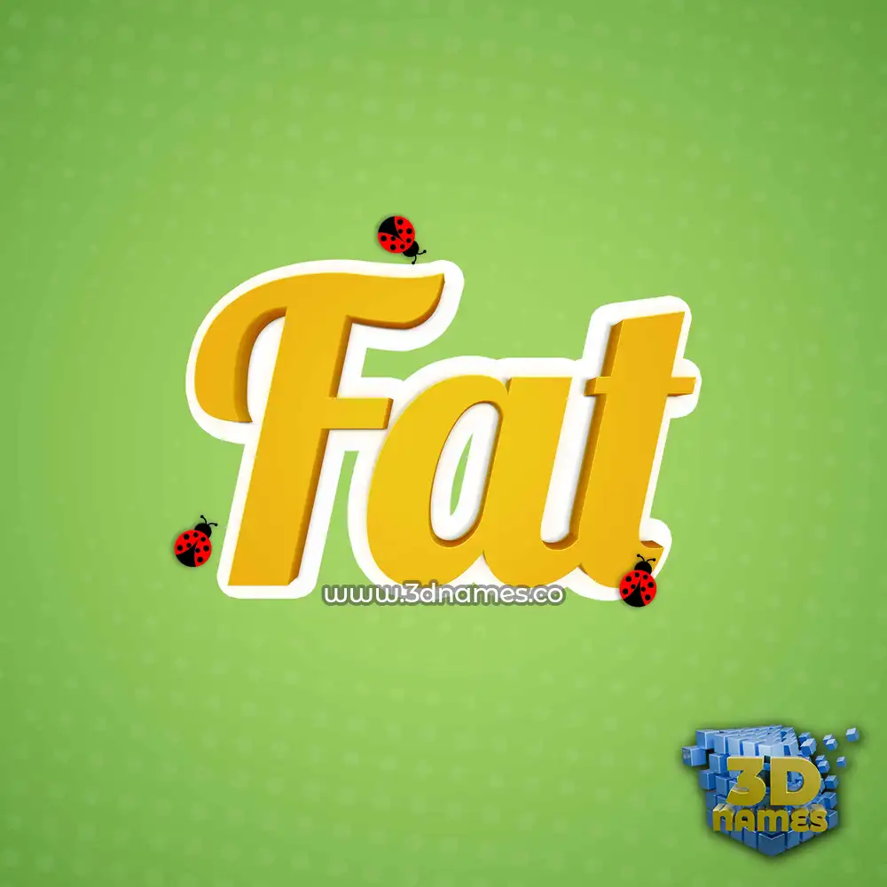 fat in Ladybugs style - 3D name wallpaper