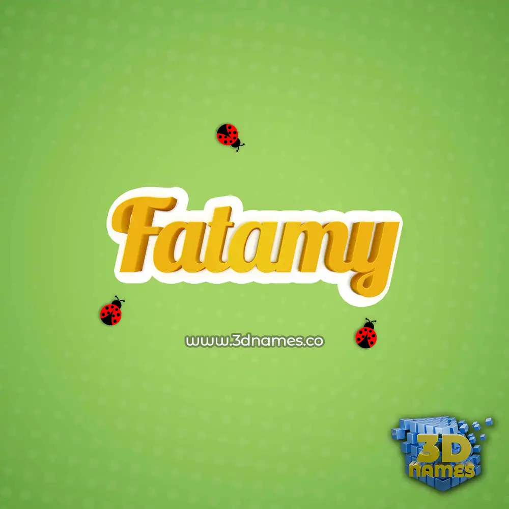 fatamy in Ladybugs style - 3D name wallpaper
