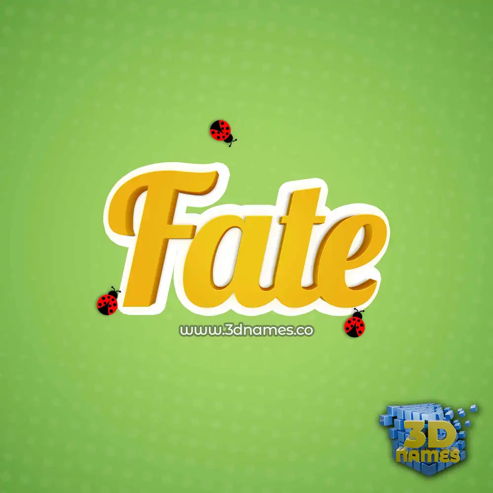 fate in Ladybugs style - 3D name wallpaper