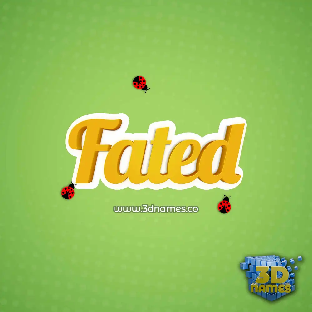 fated in Ladybugs style - 3D name wallpaper